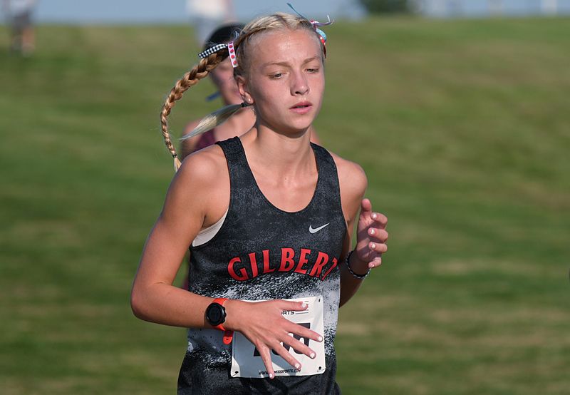 Sophomore Alexis Bleich is one of multiple runners with state experience competing for the Gilbert girls cross country team in 2026.