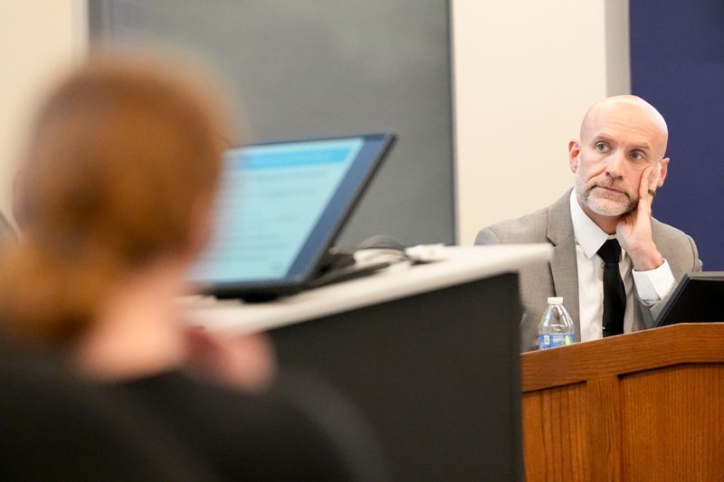 Superintendent Matt Degner listens during an Iowa City Community School District board meeting Sept. 9, 2025 in Iowa City, Iowa.