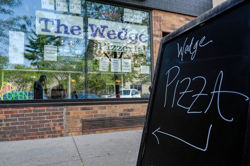 The Wedge Pizzeria is pictured on Iowa Avenue Sept. 17, 2025 in Iowa City, Iowa.