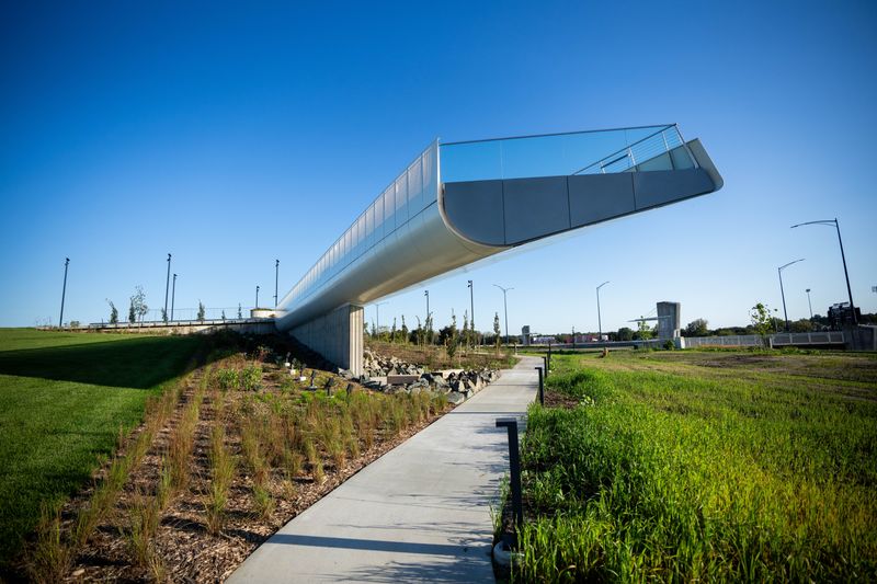 The lookout point at MidAmerican Energy's Two Rivers Park in Des Moines.