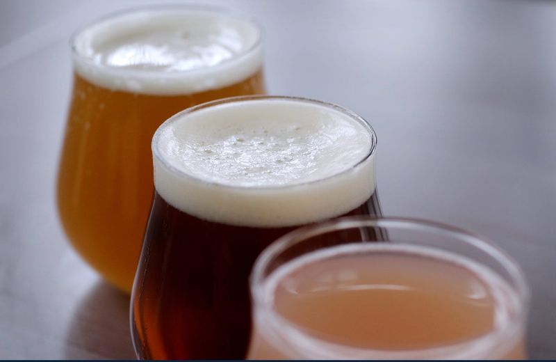 Pours of the launch beers at Pivotal Brewing Company.