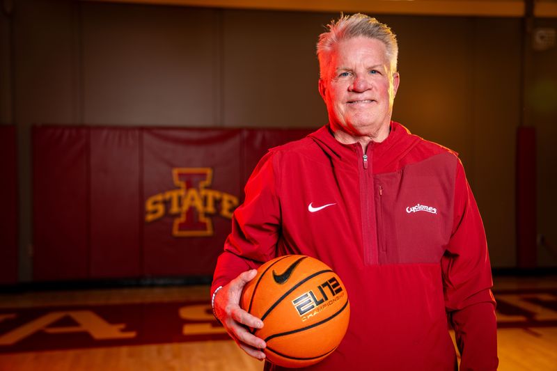 Iowa State Women's Basketball Head Coach Bill Fennelly stands for a photo during media day in Ames, Oct. 16, 2025.