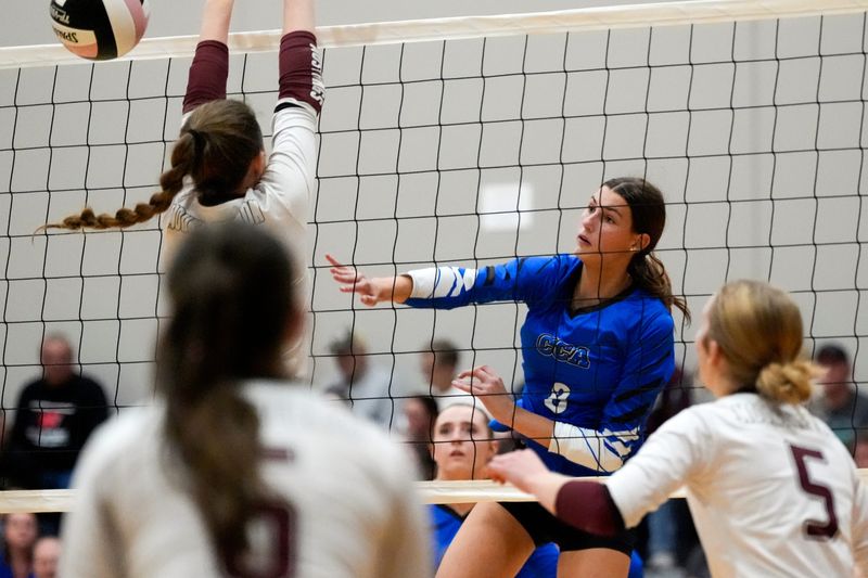 Clear Creek Amana's Julia Schlarbaum (8) was voted by readers as the Press-Citizen's Athlete of the Week.