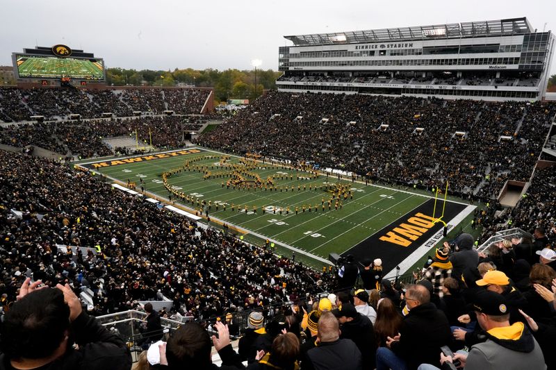 Iowa Hawkeyes fans fill the stadium for a football game against the Minnesota Golden Gophers Oct. 25, 2025 at Kinnick Stadium in Iowa City, Iowa.