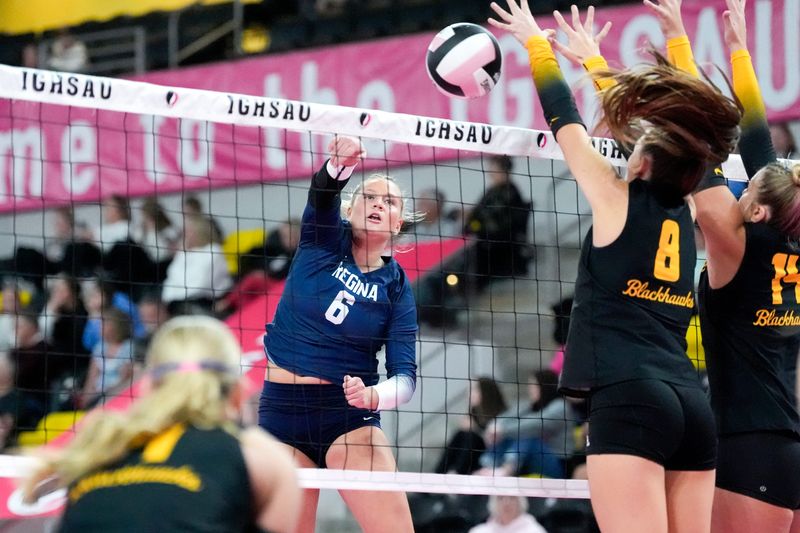Iowa City Regina's Reese Naeve (6) was voted by readers as the Press-Citizen's girls Athlete of the Week.