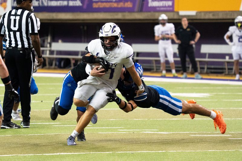 Iowa City Liberty's Reece Rettig runs the ball during the semifinal round of the Iowa high school football state championships at the UNI-Dome on Friday, Nov. 14, 2025, in Cedar Falls.