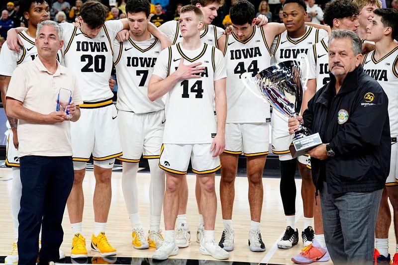 Iowa defeated Grand Canyon 59-46 in their Acrisure Series championship basketball game at Acrisure Arena in Palm Desert, Calif., on Nov. 26, 2025.