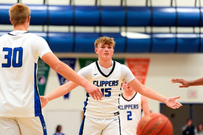 Clear Creek Amana’s Myles Howell (15) was voted boys Athlete of the Week.