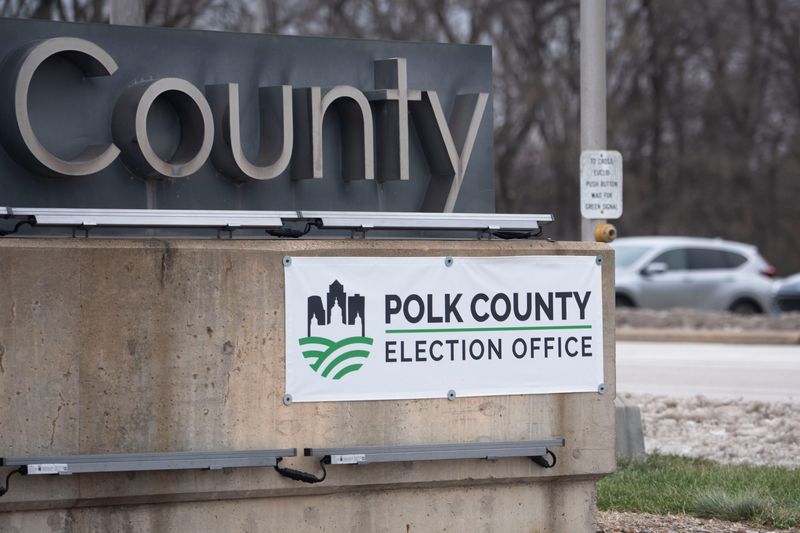 The Polk County Election Office on Wednesday, Dec. 10, 2025, in Des Moines.