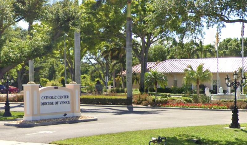The seat of the Diocese of Venice in Florida. The Rev. Leo Riley served in the diocese and was living there at the time of his Dec. 16. He was charged with sexually abusing altar boys during an earlier posting as a priest in Iowa.