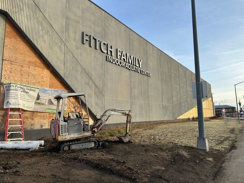 Construction for the entire Fitch Family Indoor Aquatic Center will be substantially complete by February 2026.