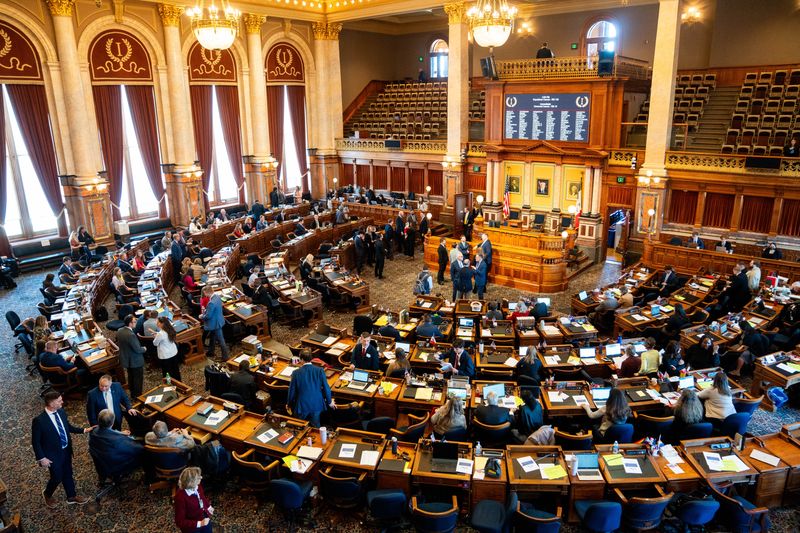 A view of the Iowa State House of Representatives during the first day of the 2026 legislative session on Jan. 12, 2026, in Des Moines.