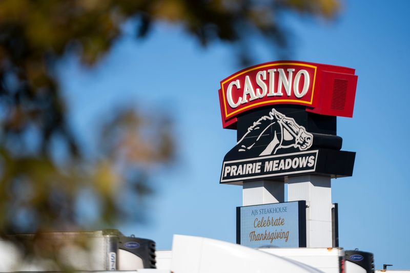 Prairie Meadows Casino and Racetrack is seen on Nov. 3, 2025, in Altoona, Iowa.