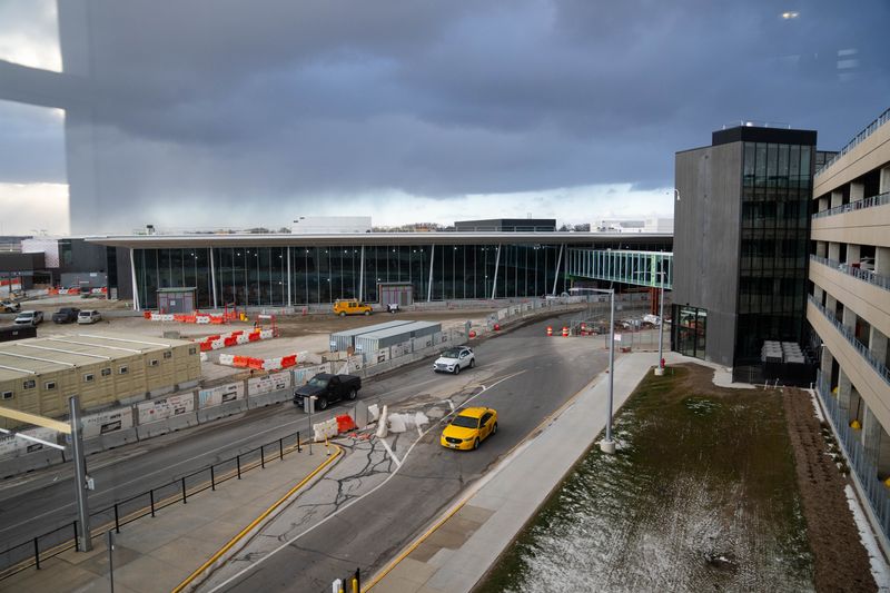 Work on Des Moines International Airport’s new terminal continues on Jan. 21, 2026, in Des Moines. Des Moines Airport Authority CEO Brian Mulcahy projects the project will be complete by mid-January of 2027.