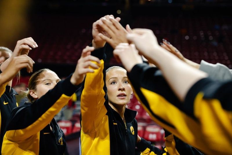 Kylie Feuerbach leads Iowa women’s basketball before the Hawkeyes face Maryland in College Ark Maryland.