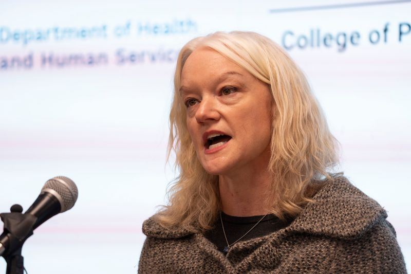 Dr. Mary Charlton, professor of epidemiology at the University of Iowa College of Public Health and director of the Iowa Cancer Registry, speaks during a presentation on Iowa's cancer rates at the Lucas Building on Thursday, Feb. 5, 2026 in Des Moines.