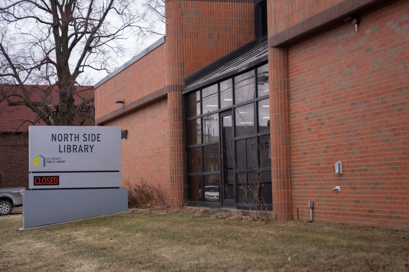 The North Side Library is seen on Friday, Feb. 6, 2026 in Des Moines.