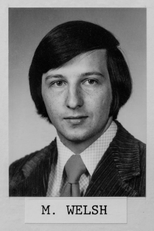 Michael Welsh portrait from the Carver College of Medicine Class of 1974 composite.