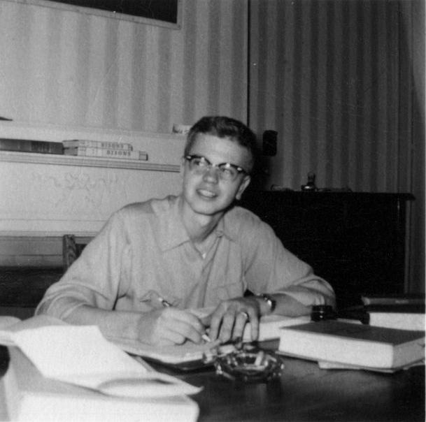 Ronald Sutcliffe is pictured during his time as a student at what was then known as Gallaudet College in Washington, D.C. He attended from 1954 to 1959, when he was 19 years old to 24 years old.