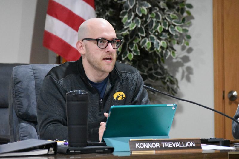 Council member Konnor Trevallion suggested appointing City Clerk Jacobe Parks as interim city administrator and supported tabling a proposed sheriff contract for further review at the March 2, 2026, Mitchellville City Council meeting.