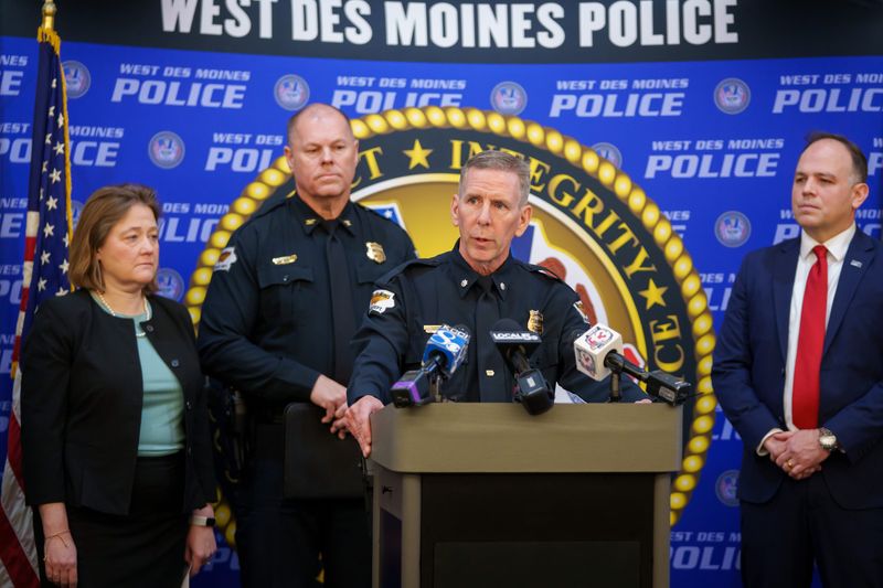 West Des Moines Assistant Chief Jody Hayes speaks about the arrest of Kristin Ramsey in the 2011 shooting death of Realtor Ashley Okland, March 18, 2026 at the West Des Moines Police Department.