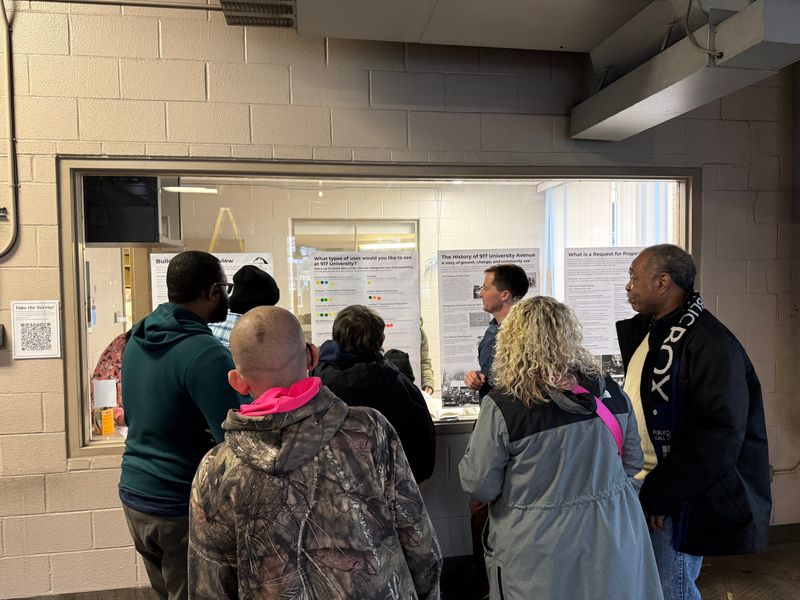 Des Moines residents gather for an open house on April 7, 2026, at old Des Moines Fire Station 4, 917 University Ave., to share their ideas for what could be housed inside the space.