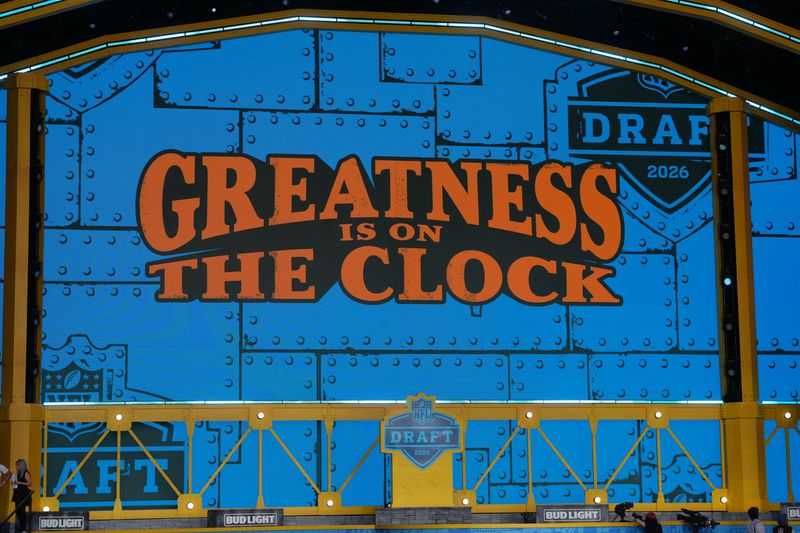 Apr 23, 2026; Pittsburgh, PA, USA; The 2026 NFL Draft theater stage at Acrisure Stadium. Mandatory Credit: Kirby Lee-Imagn Images