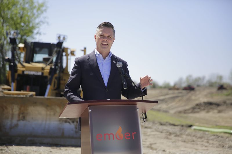 U.S. Rep. Zach Nunn speaks about federal support for Ember Recovery Campus on April 24, 2026, in Cambridge, Iowa.