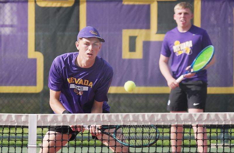 Connery Varsa and the Nevada boys tennis program improved to 9-0 with a 7-0 victory over South Tama County on May 7 at the SCORE Athletic Complex in Nevada, Iowa. The Cub boys tennis program began in 2023 and it has become a success in just four years under coach Casey Couser.