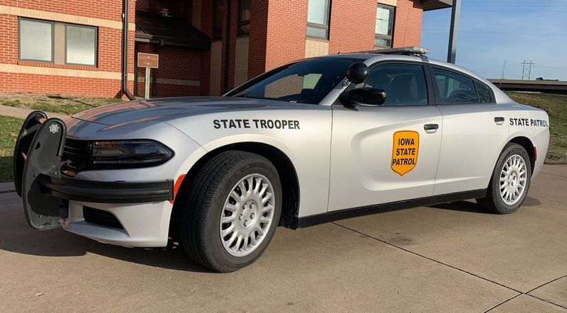 An Iowa State Patrol cruiser.