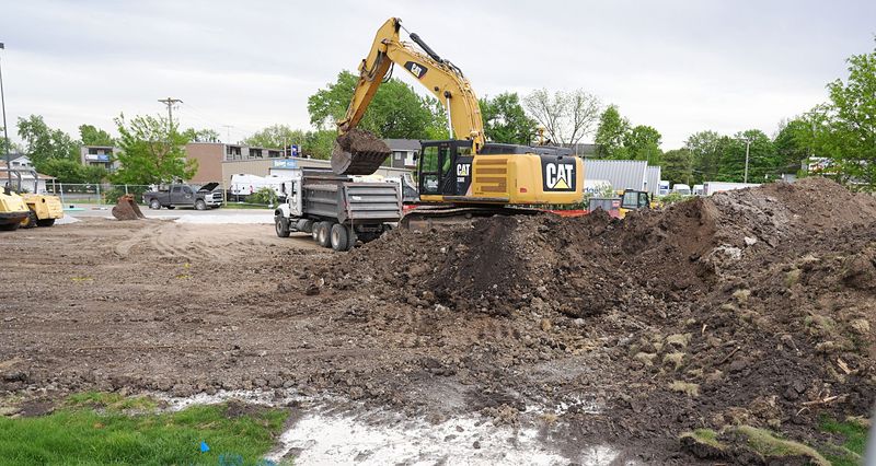 Construction, pictured on May 12, 2026, is underway along Lincoln Way for a new Chipotle in west Ames.