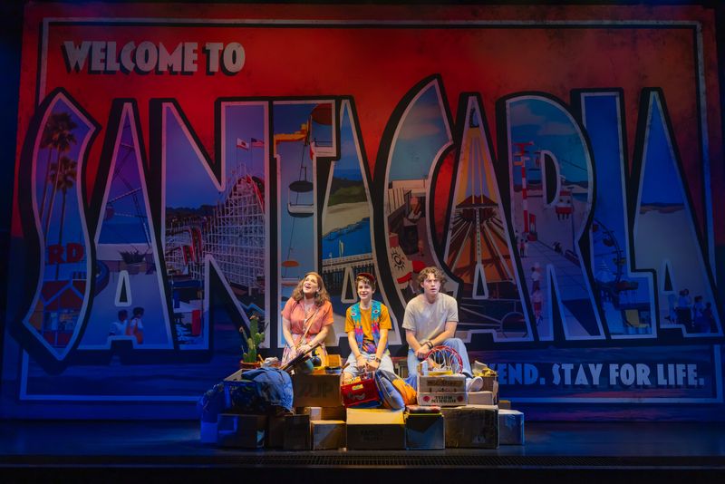 Shoshana Bean, left, Benjamin Pajak and LJ Benet in "The Lost Boys."