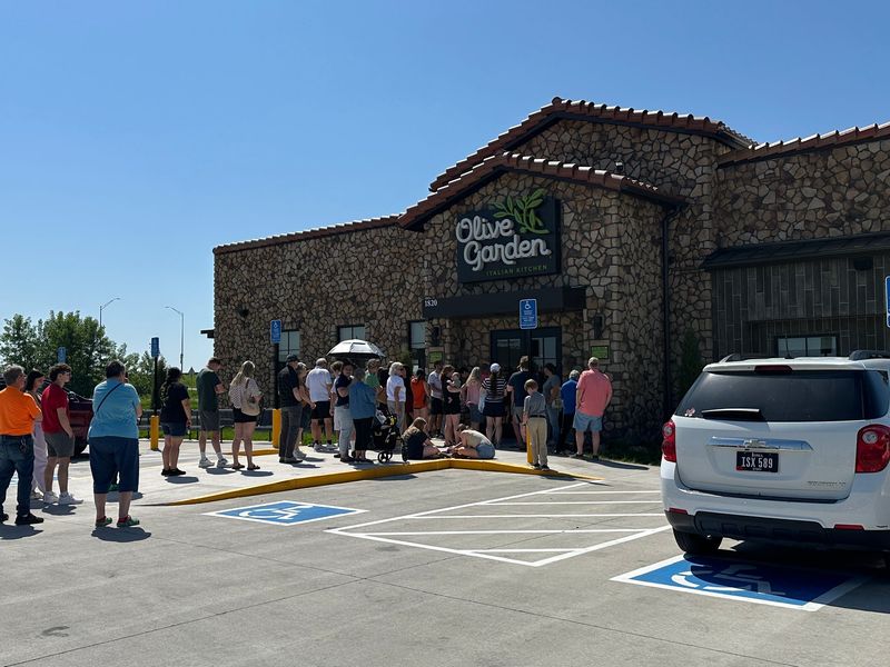 Approximately 60 customers were already in line when Ames' first Olive Garden opened its doors at 11 a.m. Monday, June 1.