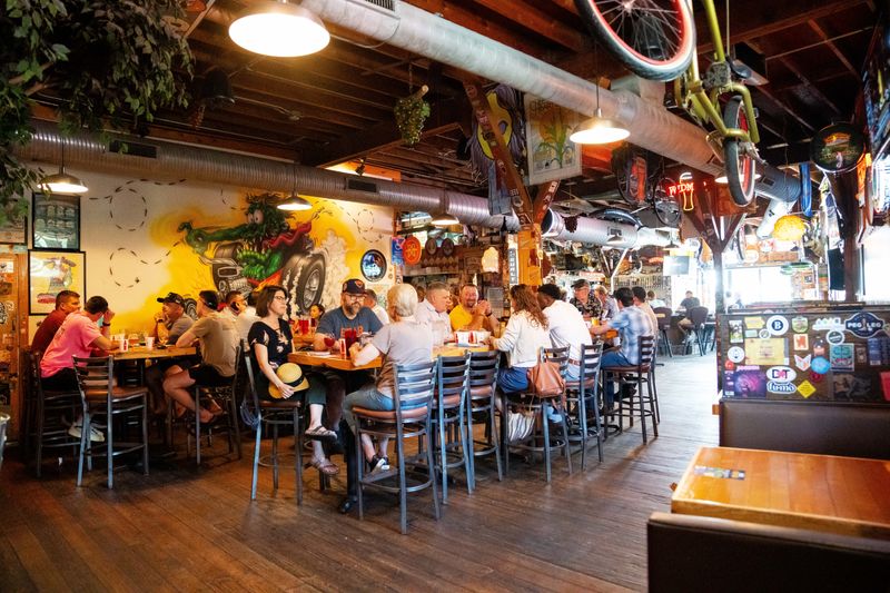 The interior of El Bait Shop, named one of USA TODAY’s Bars of the Year for 2026, is seen during a lunch rush on May 29, 2026, in Des Moines.