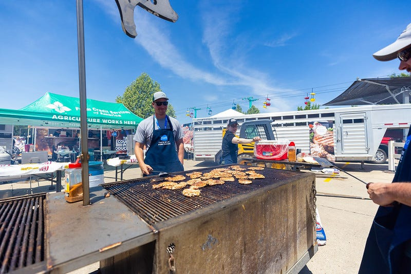 Visitors to the World Pork Expo at the Iowa State Fairgrounds in Des Moines June 3 and 4 could get free pork burgers at the Big Grill.