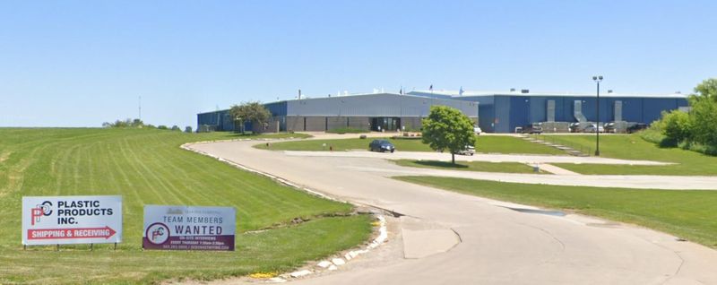 The Plastic Products Co. in West Branch, Iowa, at 228 Tidewater Drive. The plant will close in August.