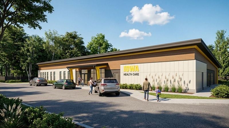 A rendering show the University of Iowa Health Care plans new $8.9 million child care center near the main medical campus.