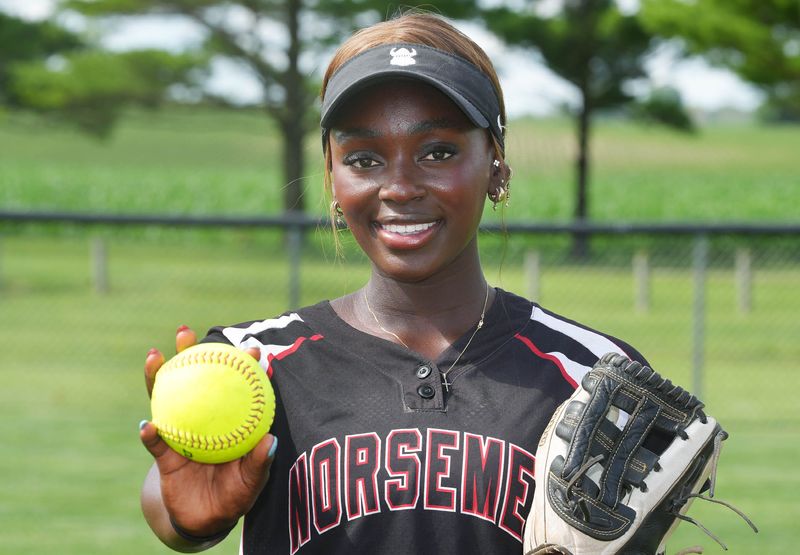 Roland-Story freshman center fielder Evelyn Carlson has become one of the most dynamic softball players in Class 3A this season.