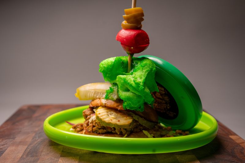 Cajun Cluck 'N' Chaos from Cluckin' Coop is photographed during the Best New Fair Foods of 2026 contest at the Iowa State Fair on Tuesday, July 14, 2026. The item is one of the Iowa State Fair's top 11 new foods for 2026.