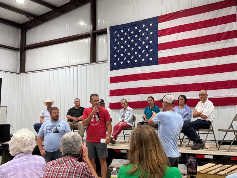 Iowa farmers, lawmakers and political candidates gathered Saturday, July 25, near Rockwell City at a field day organized by the Lobe Rangers, three north Iowa farmers who are encouraging fellow growers to adopt conservation practices that will improve the state's water quality.