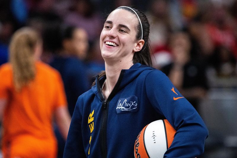 Jul 22, 2026; Indianapolis, Indiana, USA; Indiana Fever guard Caitlin Clark (22) before the game against the Connecticut Sun at Gainbridge Fieldhouse. Mandatory Credit: Trevor Ruszkowski-Imagn Images