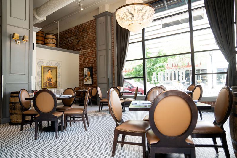The dining room at Bubba is seen on July 29, 2026, in Des Moines. The restaurant, known for its southern comfort food, is celebrating its 10th anniversary.