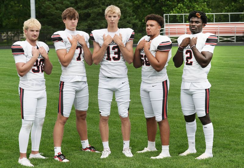 With (left to right) Aiden Frey, Luke Thoreson, Colin Willis, Chance Georgius and Fiston  Carlson leading the way, the Roland-Story football team has a chance to put together a special season in 2026.