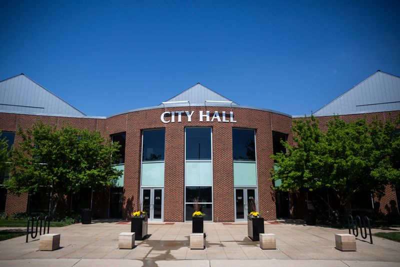 Outside the West Des Moines City Hall, on Thursday, May 12, 2022.