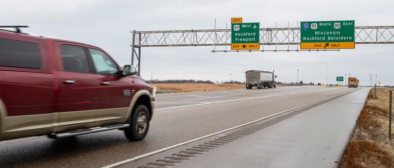 The I-39/US 20 northbound exits are seen on Thursday, Dec. 29, 2022, in Rockford. These exits are included in a major reconstruction project involving the I-39/U.S. 20 interstates.