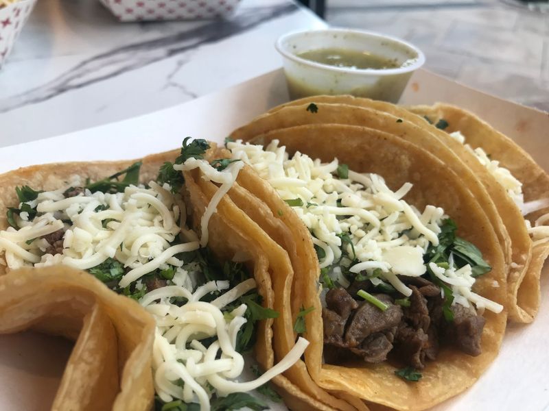 An order of three tacos from Tortilla Express, seen July 12, 2023, in downtown Rockford.