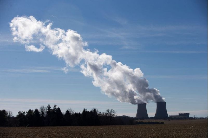 The Constellation Byron Clean Energy Center, seen here on Nov. 17, 2020, in Byron, Illinois, is home to two nuclear reactors producing up to 2,347 megawatts of energy.