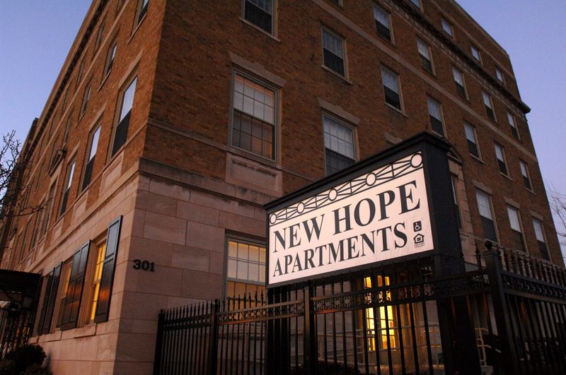 The old YWCA in Downtown Peoria opened as New Hope Apartments in April 2008.