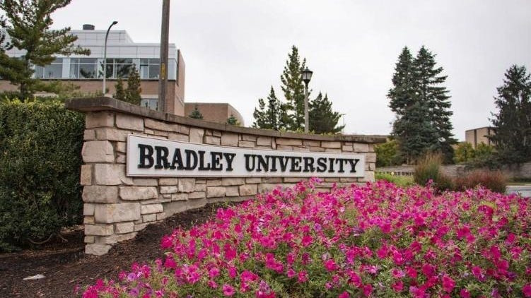 An entrance to Bradley University is shown in a file photo.