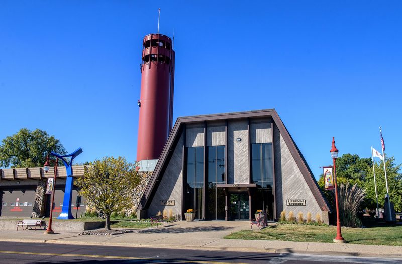 The Peoria Heights village hall, fire department and Tower Park.